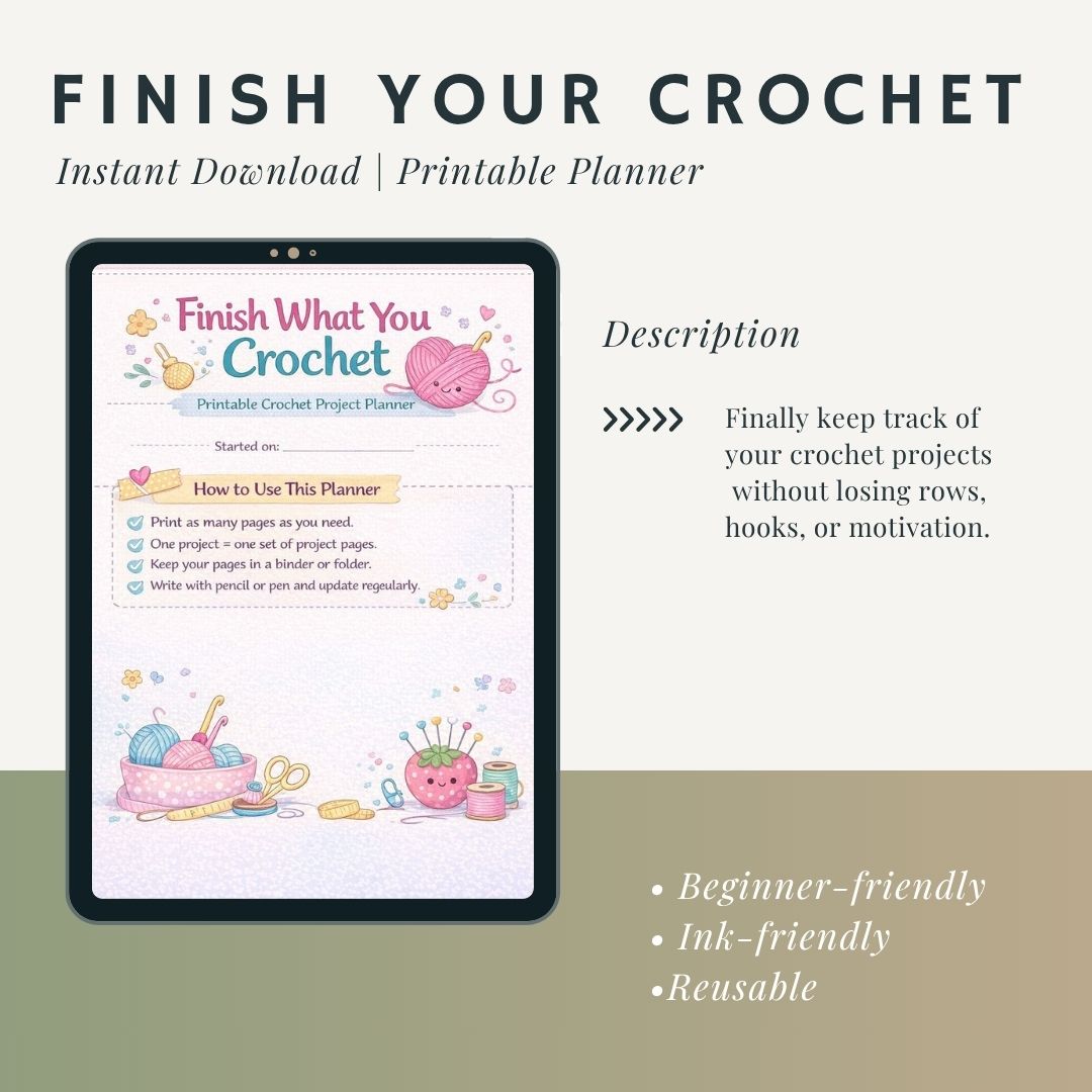 Crochet Project Planner