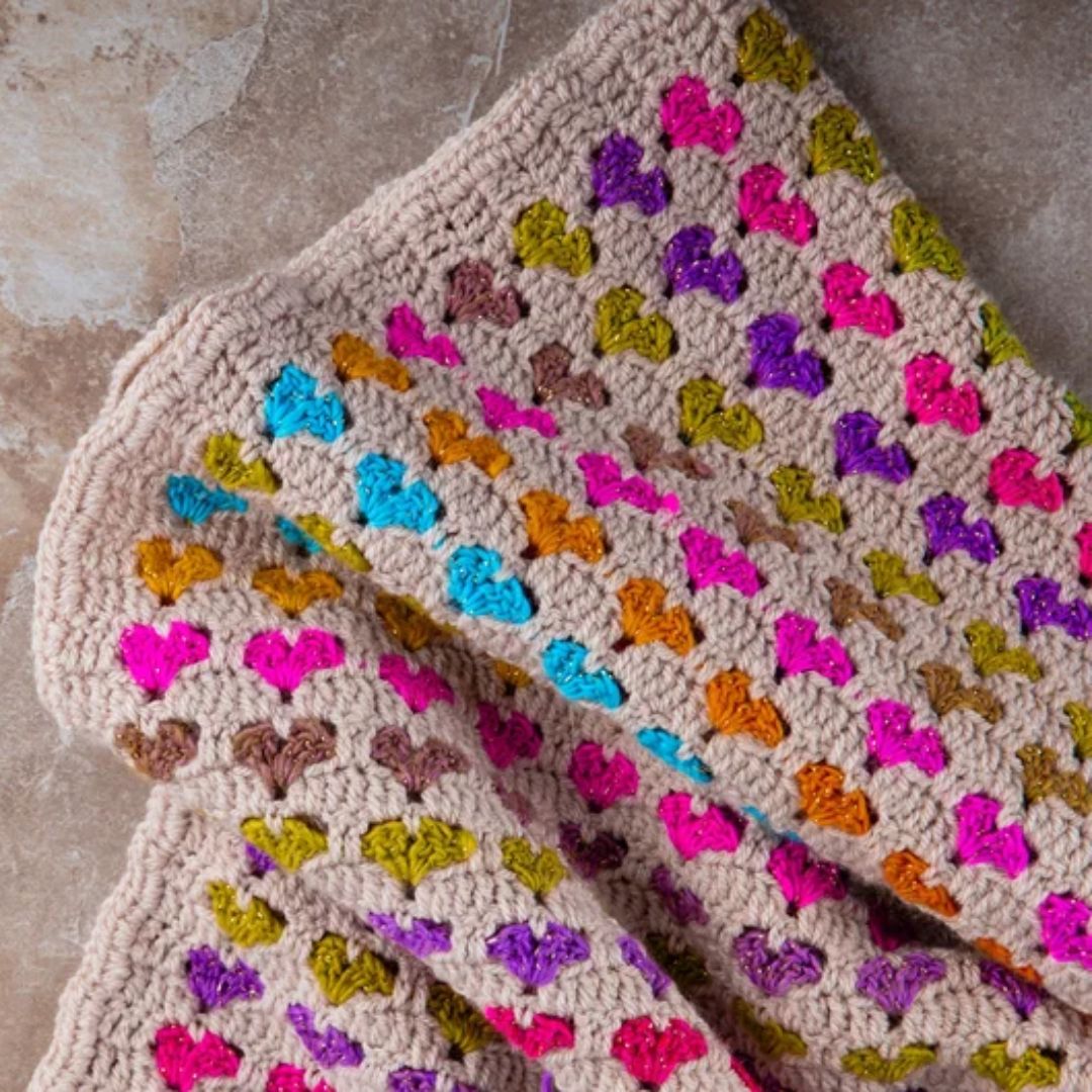 Crochet Heart Blanket