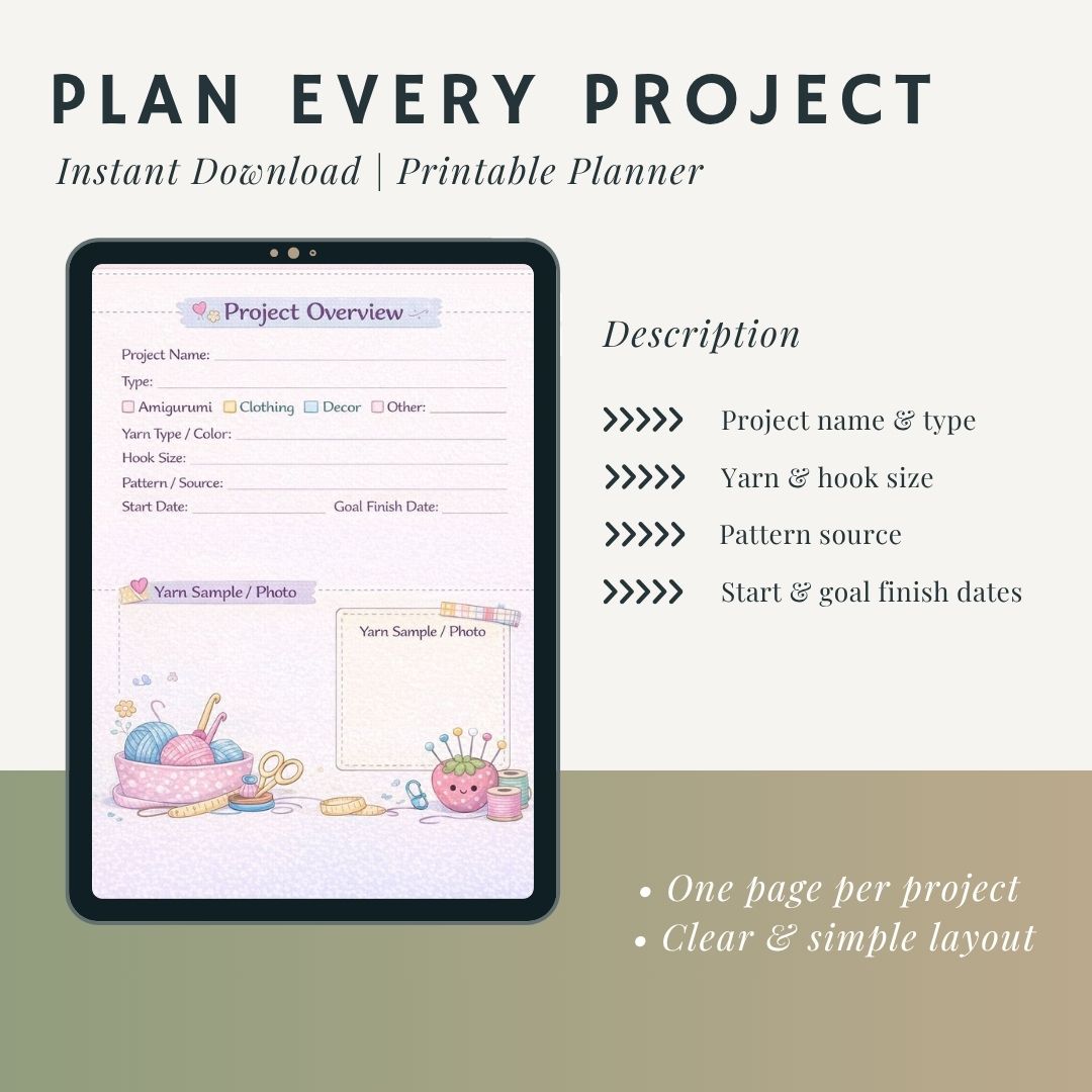 Crochet Project Planner