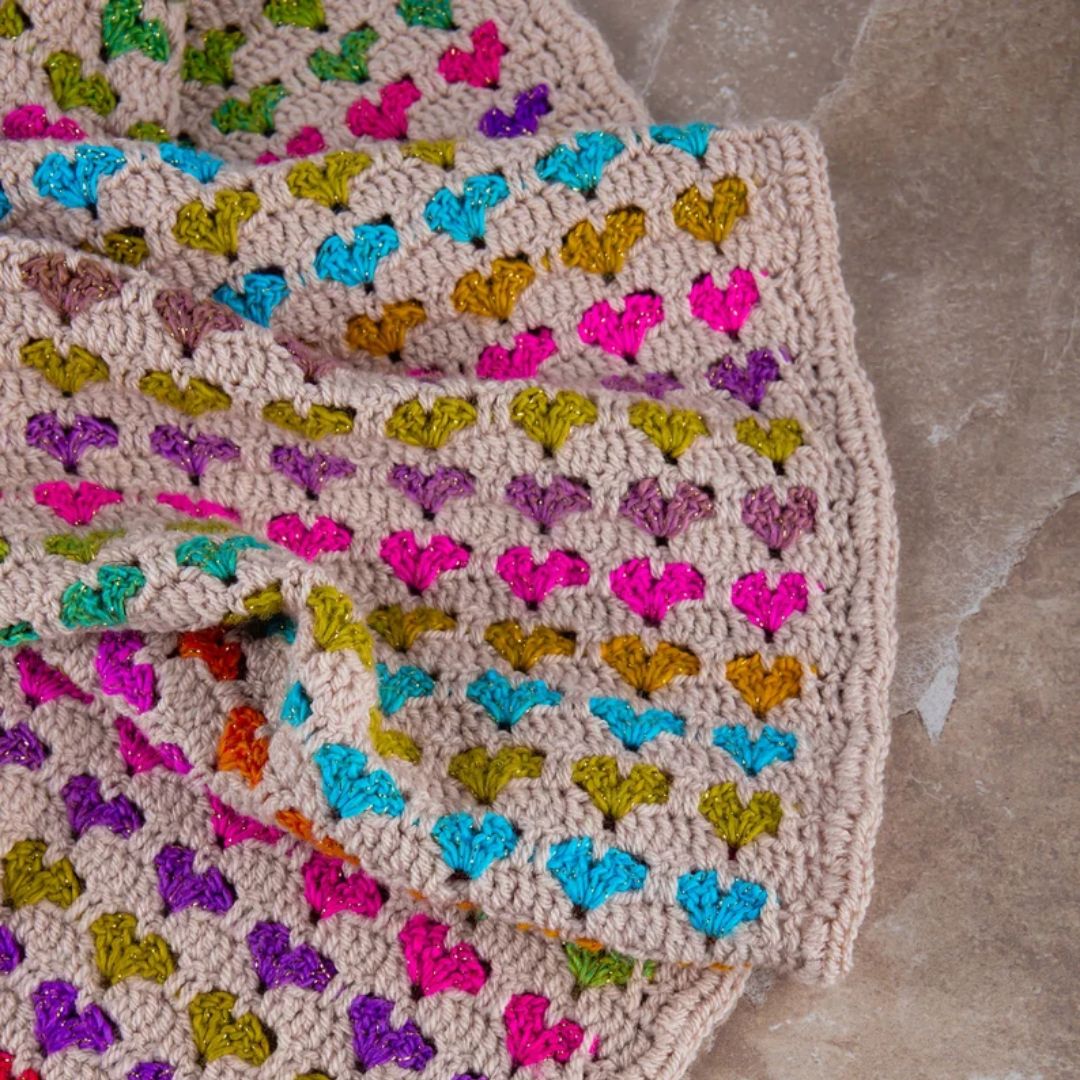 Crochet Heart Blanket