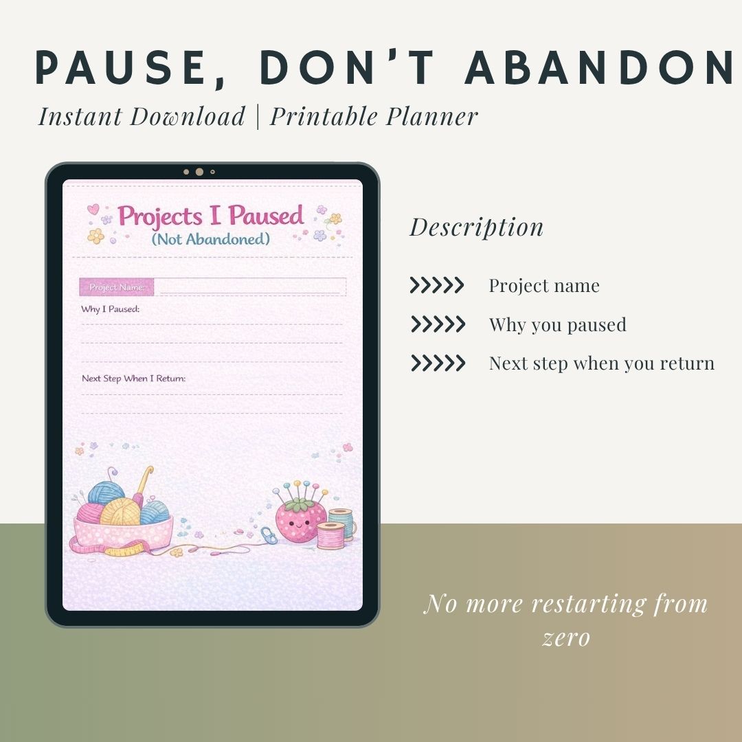 Crochet Project Planner