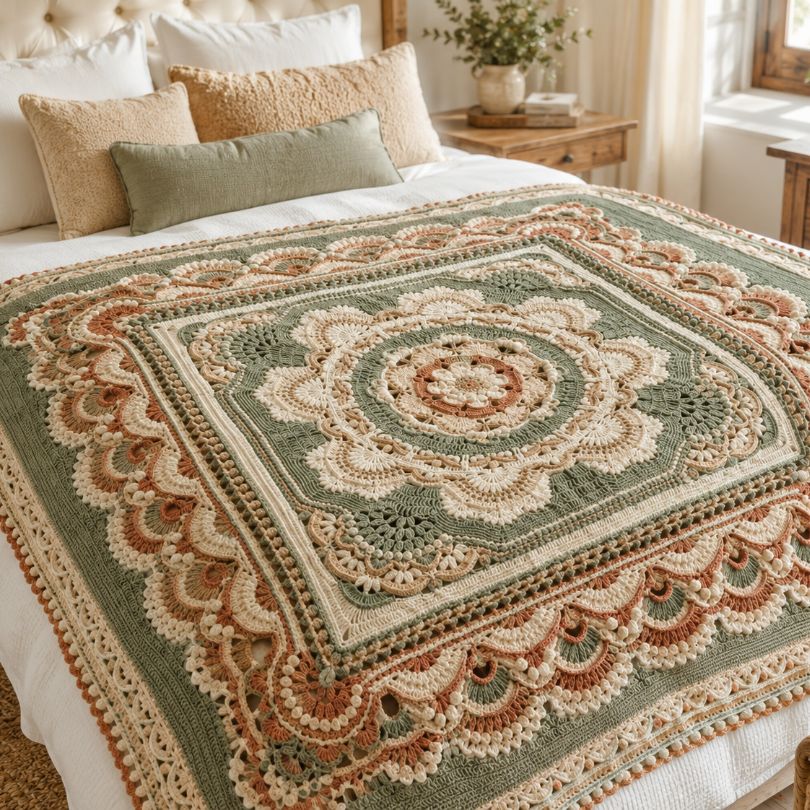Blooming Mandala Blanket